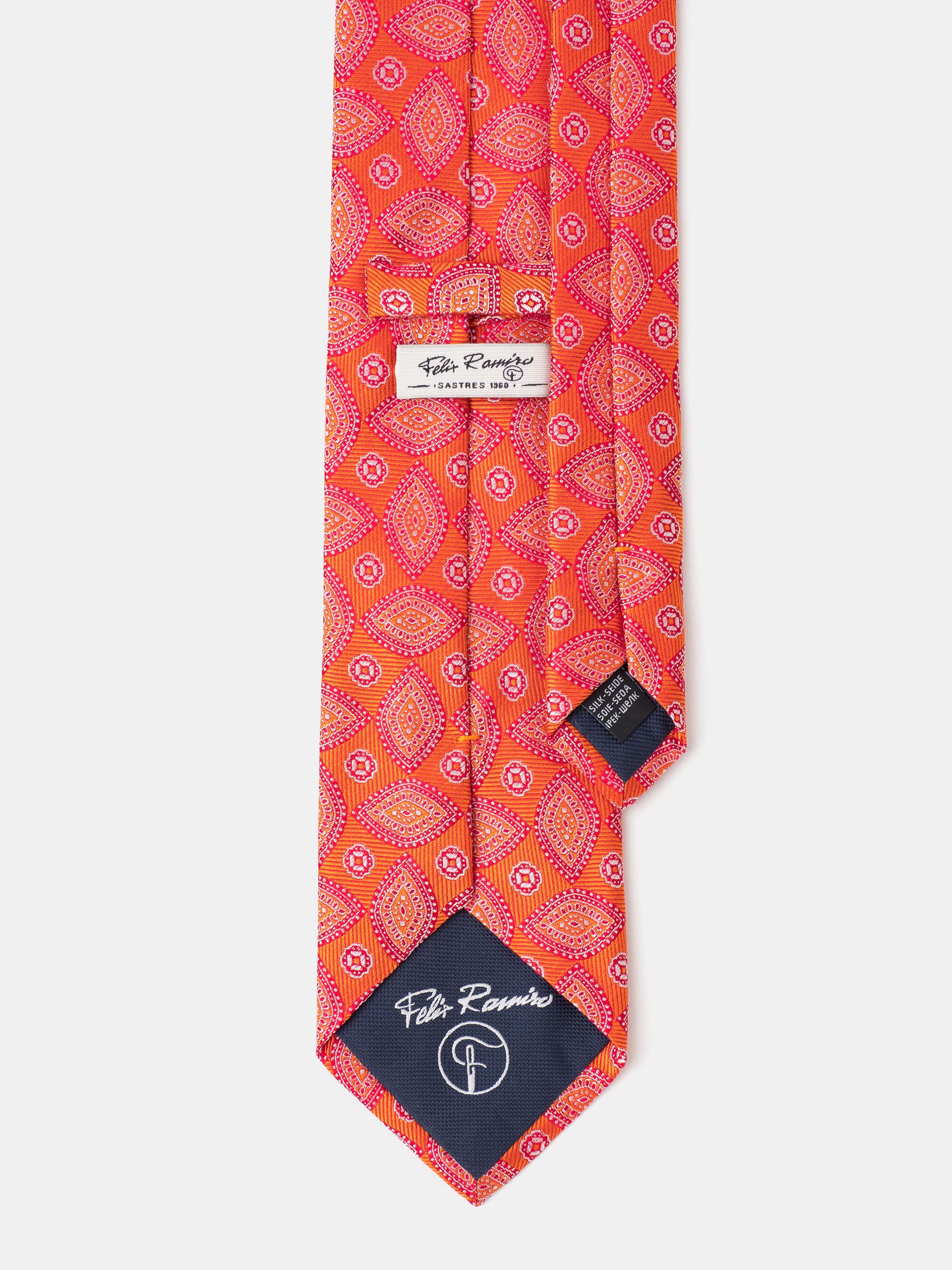 corbata-seda-jazquard-ojo-abstracto-naranja-1