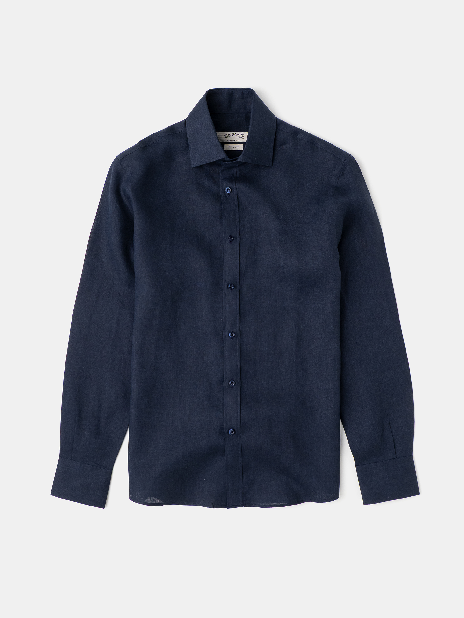 CAMISA LINO AZUL MARINO