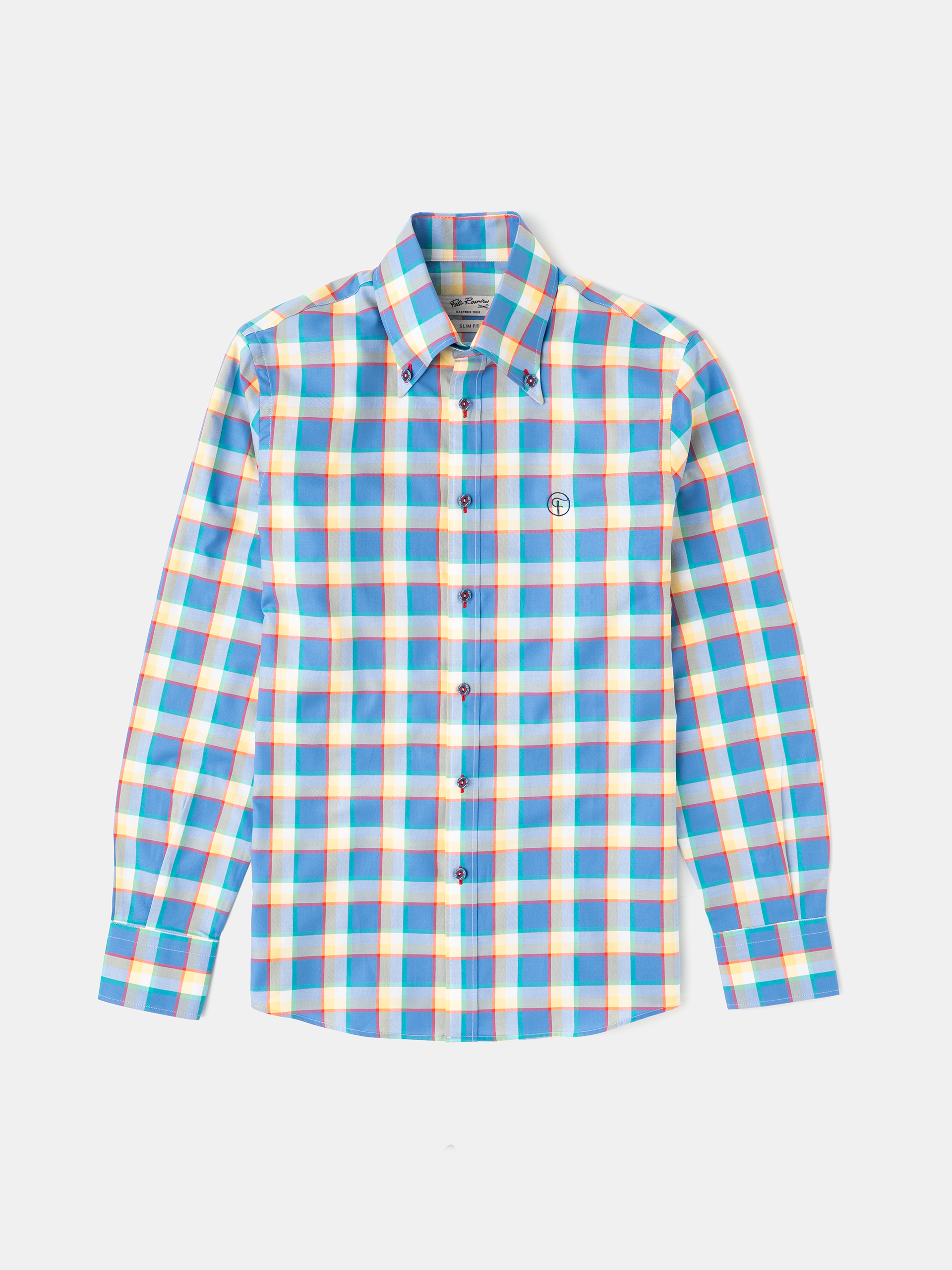 CAMISA CASUAL CUADROS MULTICOLOR