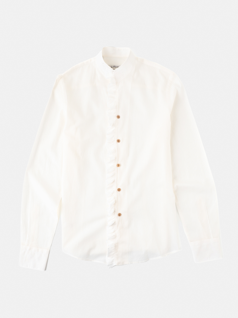 CAMISA BLANCO ROTO CUELLO MAO