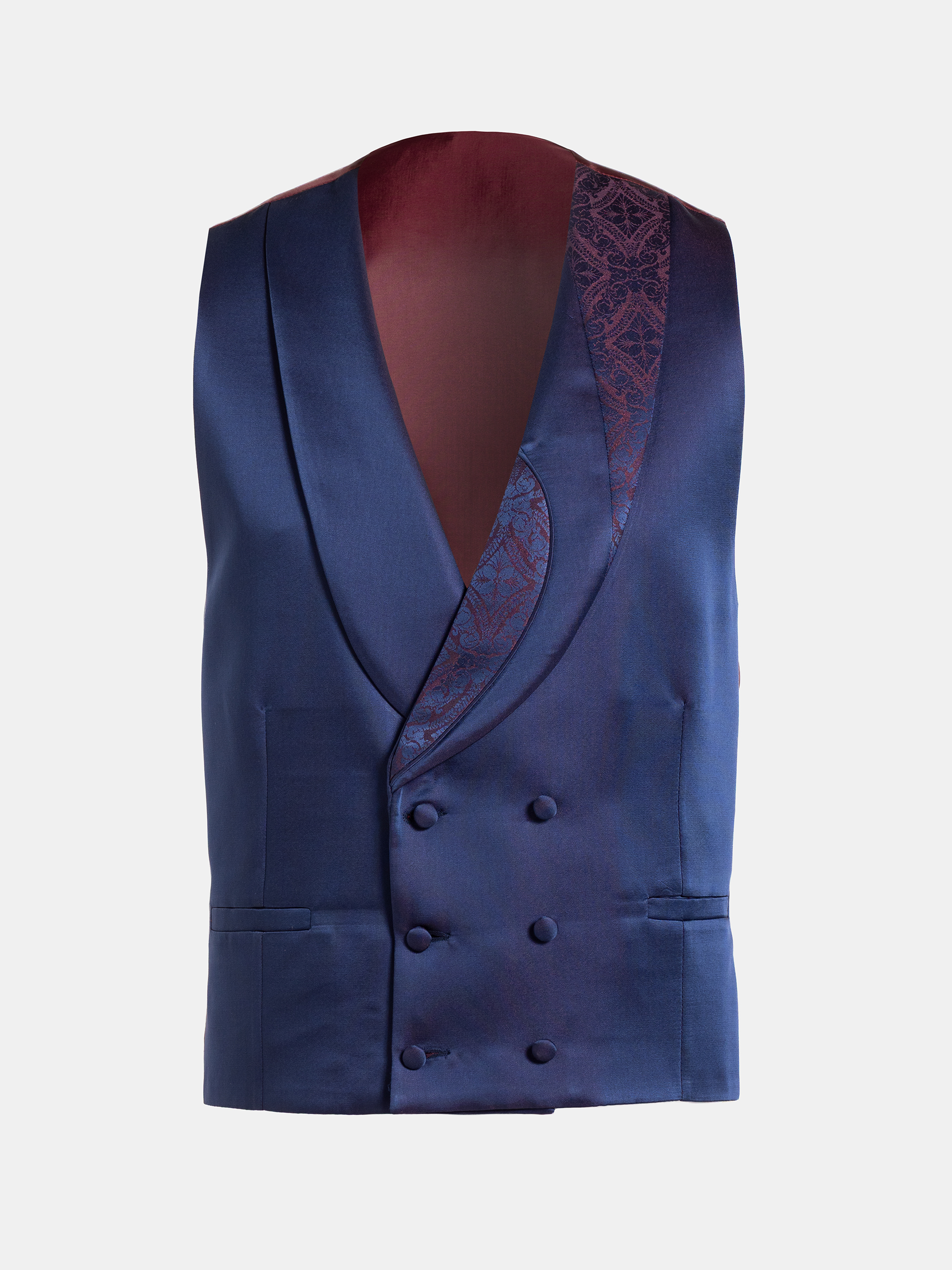 CHALECO CRUZADO AZUL NAVY DETALLE SOLAPA