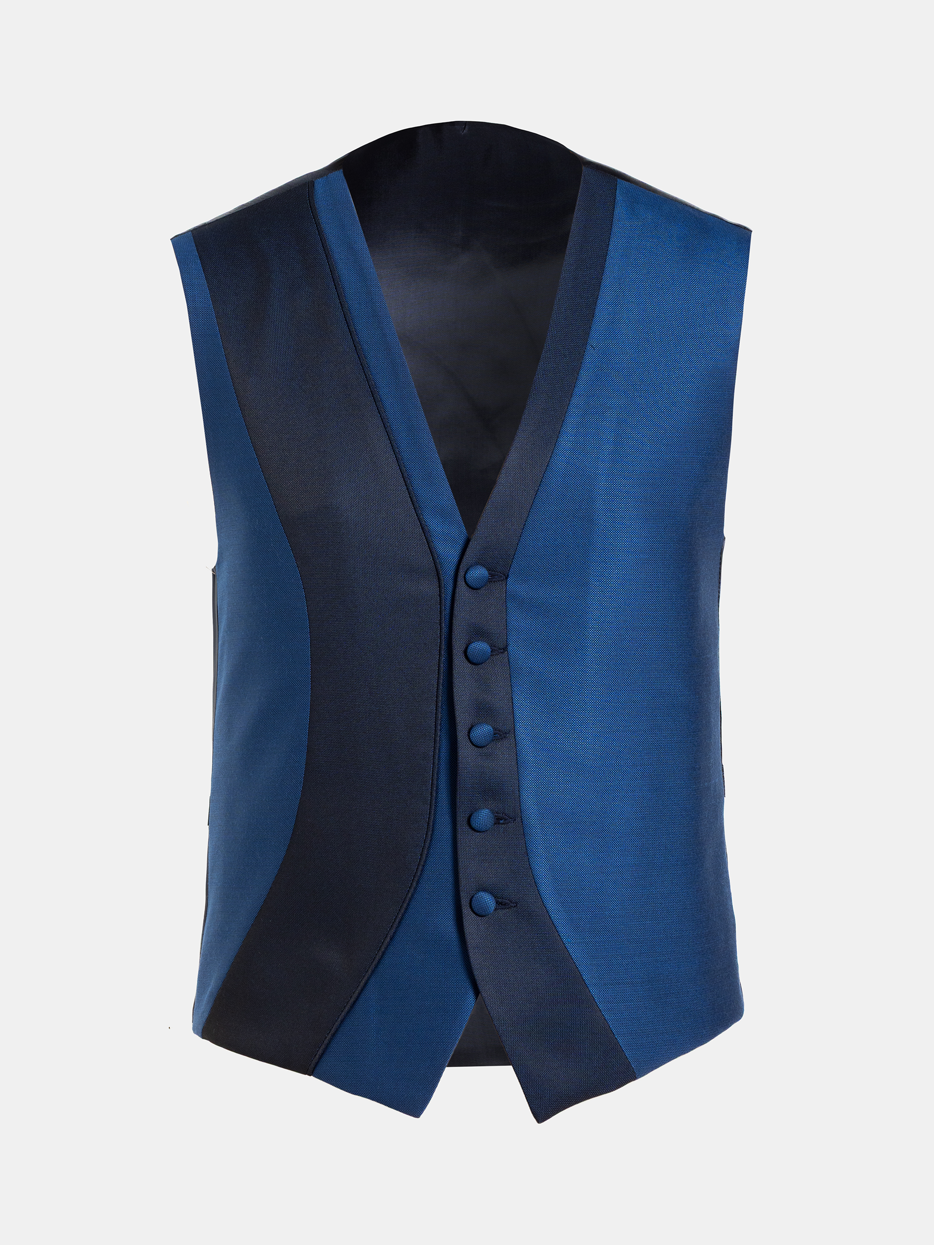 CHALECO COMBINADO TONOS AZULES