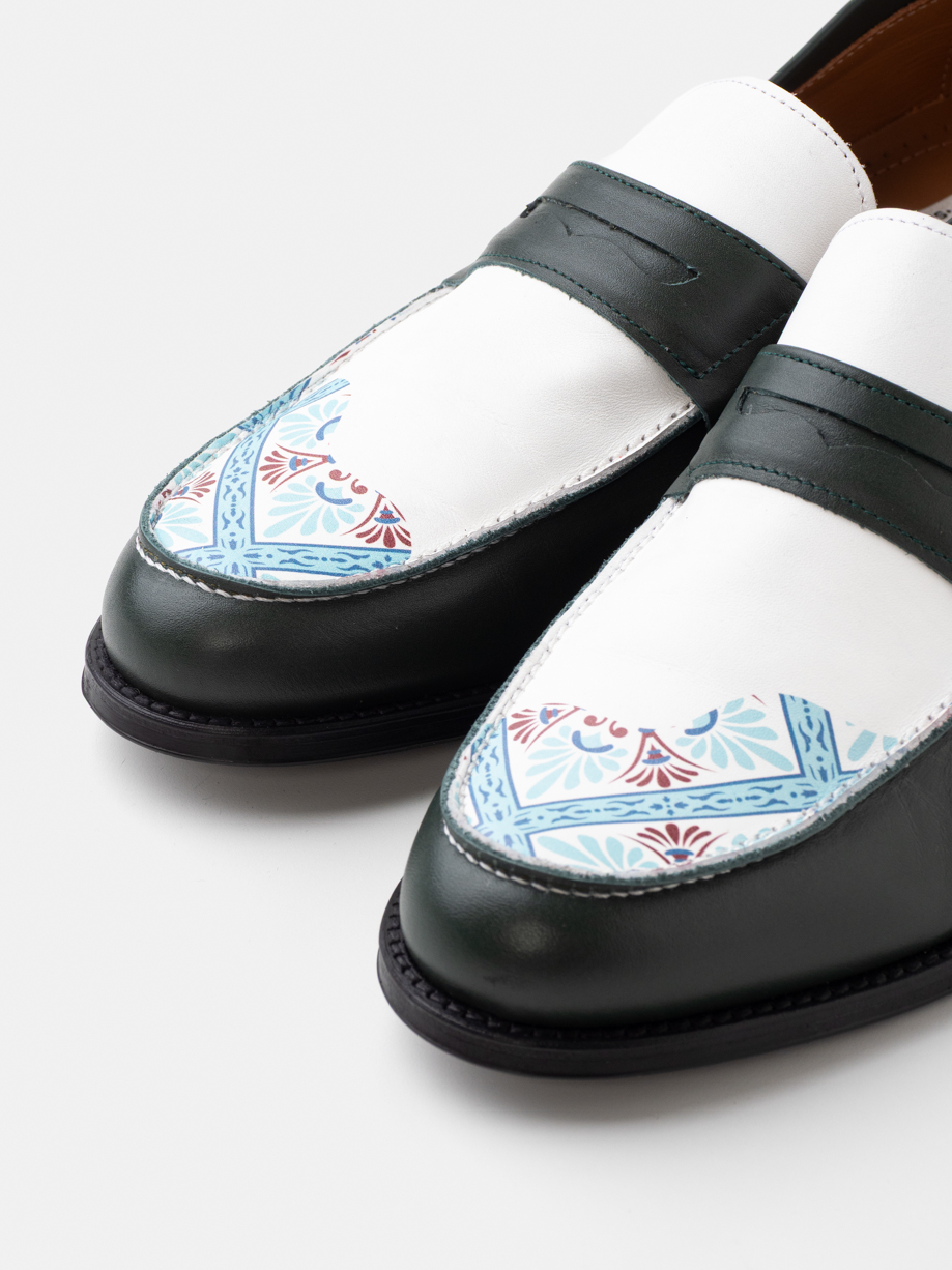 MOCASÍN VERDE BOTELLA DISEÑO EXCLUSIVO COLECCIÓN EMBRUJO